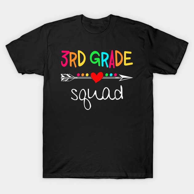 3rd Grade Squad Third Teacher Student Team Back To School Shirt T-Shirt by Alana Clothing